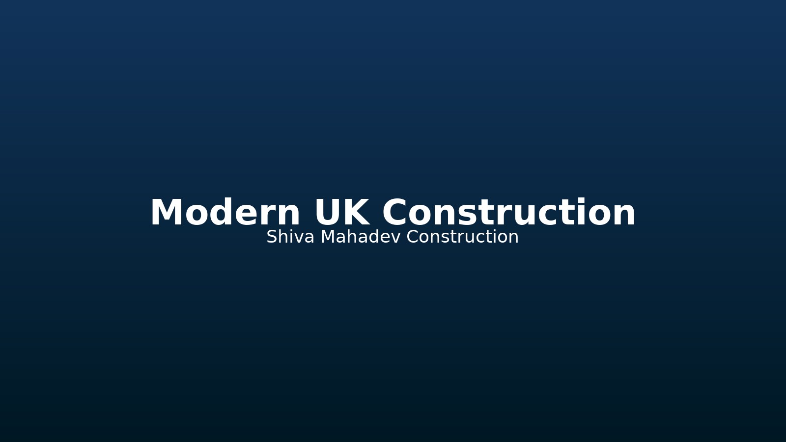 Modern UK construction site